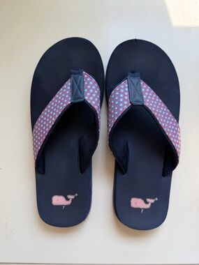 Vineyard Vines Classic Whale Foam Flip Flops Size 7